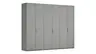 Drehtürenschrank Viana - B. ca. 299 cm, Lack, Steingrau