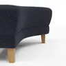 Hocker Stamford - gebogen, Rechts, LB ca. 89x65 cm, Stoff, Dunkelblau