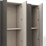 Drehtürenschrank Loretto - B ca. 280 cm, Lack matt, Anthrazit