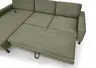 Ecksofa CALM MOVE 2.0 - Longchair links mit 2,5-Sitzer, Schlaffunktion, Feincord, Olive