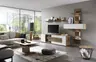 Couchtisch - Schublade, LBH105x75x46 cm, Kerneiche massiv, Mattglas, Weiß