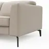 Ecksofa Rafaela 2.0 - Longchair mit 2,5-Sitzer rechts inkl. Kopfteilverstellung, Leder, Champagner