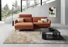 Ecksofa Enna - Longchair Links mit 1,75-Sitzer, inkl. motorischer Relaxfunktion, Stoff, Terracotta