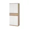 Schuhschrank - B ca. 81 cm, Jackson Hickory Nachbildung, Weiß