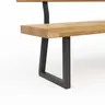 Holzbank Clifton - mit Rückenlehne, Breite ca. 180cm, Wildeiche massiv, natur