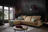 Ecksofa - CALM FLEX 2.0, Longchair links mit 3-Sitzer, Kopfteil verstellbar, Stoff, Apricot