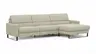 Ecksofa Valera - 3-Sitzer mit Longchair rechts inkl. Rückenlehne verstellbar, Stoff, Limone