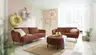 Sofa CARLLOTA - 3-Sitzer, Stoff, Rost