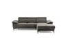 Ecksofa EZRA - 2-Sitzer, Ecke rechts inkl. Kopfteilverstellungen, Sitzvorzug, Stoff, Braun