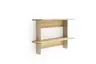Wandregal Olai - Wildeiche massiv, Metall, Beige