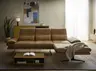 Ecksofa Lucero 2.0 - 2-Sitzer mit Longchair rechts inkl. Rückenlehne verstellbar, Stoff, Cognac