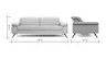 Sofa Rafaela 2.0 - 3-Sitzer inkl. Kopfteil verstellbar, Leder, Champagner