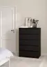 Kommode - B ca. 77 cm, Schwarz