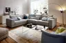 Ecksofa Juni - Ecke links mit 2,5-Sitzer, Stoff, Hellgrau