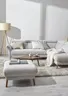 Hocker Maryville - LB ca. 74x74 cm, Stoff, Beige