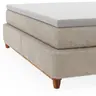 Boxspringbett Alpin - Liegefläche ca. 180x200 cm, Stoff, Graubeige