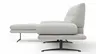 Ecksofa Lucero 2.0 - Longchair mit 2-Sitzer rechts inkl. Sitztiefenverstellung, Drehsitz und Sitztiefe verstellbar, Stoff, Offwhite