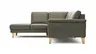 Ecksofa Rockport A - Ecke links mit 2,5-Sitzer, Leder, Dunkelgrau