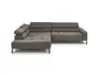 Ecksofa COLLEEN 2.0 - Ecke links und 2-Sitzer, Sitzvorzug motorisch, Feincord, Taupe