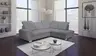 Ecksofa - 2-Sitzer, Ecke rechts inkl. Schlaffunktion und Bettkasten, verstellbare Kopfstützen, Stoff, Grau