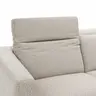Ecksofa Rafaela 2.0 - 2,5-Sitzer mit Longchair rechts inkl. Sitzvorzug, Kopteilverstellung motorisch und Relaxfunktion motorisch im Longchair, Stoff, Champagner
