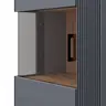 Vitrine Estana - Eiche massiv, Anthrazit