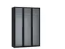 Drehtürenschrank JOIN IT- B ca. 152 cm, Schwarz, Glas, Grau