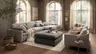 Sofa Burnley - 1-Sitzer, Stoff, Graubeige