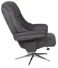 Relaxsessel mit Hocker - drehbar, Relaxfunktion, Microfaser, Anthrazit
