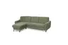 Ecksofa Colombia - Longchair links und 2,5-Sitzer, Stoff, Braungrün
