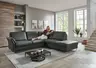 Ecksofa - 3-Sitzer mit Ecke rechts, Leder, Anthrazit