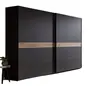 Schwebetürenschrank Viana - BHT ca. 300x230x68 cm, inkl. Passepartout und Beleuchtung, Anthrazit