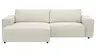 Ecksofa Lilaia - Chaise Longue XL mit 1,5-Sitzer XL rechts, Stoff, Creme