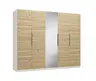 Drehtürenschrank- B ca. 250 cm, Kaschmir, Matt, Eiche, Massiv. Geölt