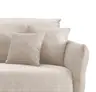 Ecksofa - 2-Sitzer, Ecke rechts inkl. 2 verstellbar Armlehnen, Stoff, Beige