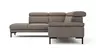 Ecksofa Hudson - Ecke links, 2,5-Sitzer, inkl. Kopfteil verstellbar, Stoff, Khaki