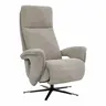 Sessel Tulsa Relax - Größe L, inkl. Maxirücken und Kopf-/Fußteil/Rückenlehne verstellbar, Stoff, Graubeige
