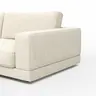 Ecksofa Juni - Longchair links mit 1,5-Sitzer, Stoff, Natur