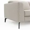 Ecksofa Rafaela 2.0 - 2,5-Sitzer mit Longchair rechts inkl. Sitzvorzug, Kopteilverstellung motorisch und Relaxfunktion motorisch im Longchair, Stoff, Champagner