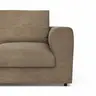 Ecksofa Stormy - Longchairs links mit 2,5-Sitzer, Stoff, Rauchbraun
