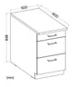Unterschrank- B ca. 50 cm, Weiß, Matt