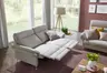 Sofa EM Helsinki - 3-Sitzer, Relaxfunktion (motorisch), Stoff, Silbergrau