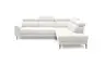 Ecksofa CHARIS - 2-Sitzer, Ecke rechts, Microfaser, Creme