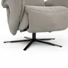 Sessel Tulsa Relax - Größe L, inkl. Maxirücken und Kopf-/Fußteil/Rückenlehne verstellbar, Stoff, Graubeige