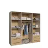  Drehtürenschrank FATHIE- B ca. 206 cm, Sand, Eiche Dekor