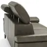 Sofa Hudson - 3-Sitzer, inkl. Kopfteil verstellbar, Leder, Braungrün