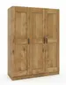 Drehtürenschrank- B ca. 152 cm, Wildeiche, teilmassiv, Geölt