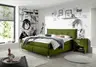 Boxspringbett HAROA- Liegefläche ca. 180x200 cm, Stoff, Grün, Bonell, Inkl. Topper