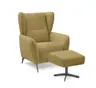 Hocker EILA - Stoff, Senfgelb