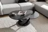Couchtisch Spessa - LB ca. 128x80 cm, drehbar, Keramik, Anthrazit
